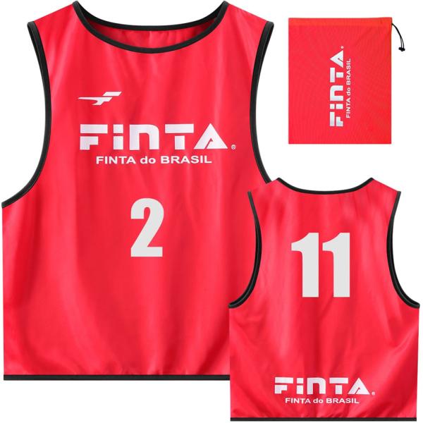 FINTA フィンタ サッカー ジュニアビブス 10枚 FT6555 レッド
