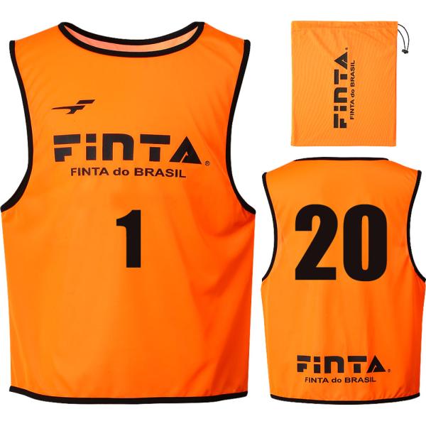 FINTA フィンタ サッカー ビブス 20枚セット FT6556 オレンジ