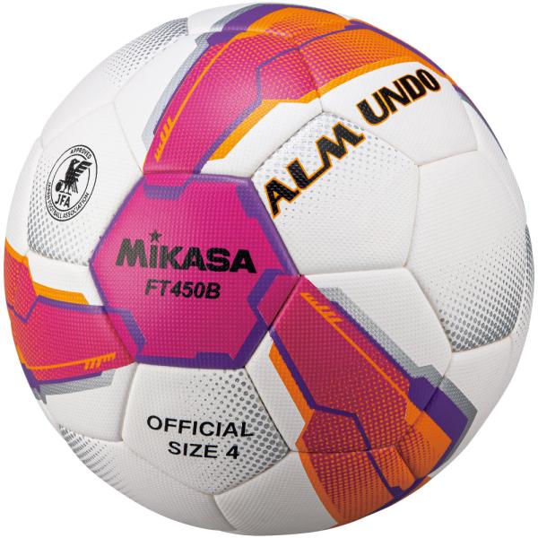 ミカサ サッカー 4号貼り 検定球 ピンク バイオレット FT450B−PV 張りタイプ FT450...