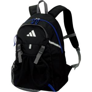 アディダス adidas ボール用デイパック 24L 黒色 青色 ブラック セミルーシドブルー リュック リュックサック 通学 部活 中学生 高校生 大学生 通勤 体育館 フ