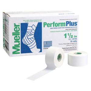 ミューラー MUELLER パフォームプラス アスレチック・トレーナーズテープ38mm テーピング 非伸縮 手で切れる ホワイトテープ スポーツケア ケア用品