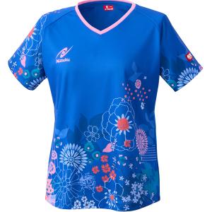 ニッタク Nittaku ハナシャツ ウェア トップス 半袖 ユニフォーム レディース ウィメンズ 女性 吸汗 速乾 伸縮 ドライ JTTAA公認 公式 試合 大会 花柄｜SPG スポーツパレットゴトウ