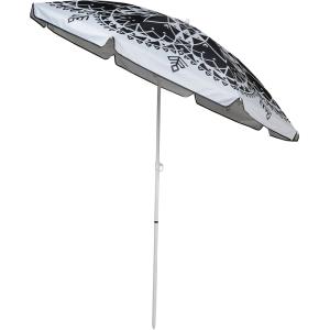 キャプテンスタッグ CAPTAIN STAG B&WボヘミアパラソルUV 200cm 日差し対策 パラソル 傘 シルバーコーティング ビーチ ベランダ BBQ キャンプ 熱中症