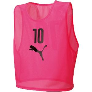 プーマ　ビブス10枚セット　ピンク　XXLサイズ PUMA（プーマ） サッカー ビブスセット 10枚組(番号入り)(ピンク・XXS