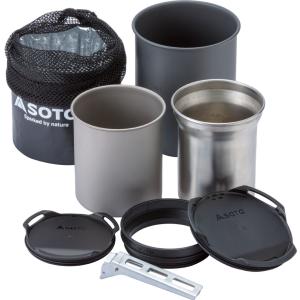 ソト SOTO サーモスタック クッカーコンボ SOD-521 クッカー マグカップ コップ 保温ケース セット 食器 登山 トレッキング キャンプ BBQ バーベキュ｜SPG スポーツパレットゴトウ