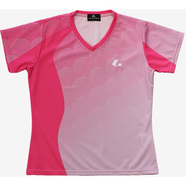 LUCENT テニス Ladies ゲームシャツ 襟なし ピンク XLH2491 ルーセント