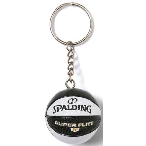 SPALDING スポルディング バスケット キーチェーン スーパーフライト ブラック×ホワイト 11009SF ギフト｜spg-sports