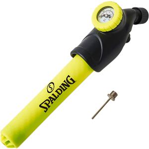 スポルディング SPALDING 空気圧計付きデュアルアクションポンプ イエロー 5.5インチ 14cm 空気入れ ボール 押し引き ポンプ 運動会 体育館 グラウン｜SPG スポーツパレットゴトウ