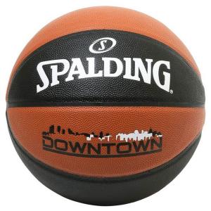 スポルディング SPALDING ダウンタウン 合成皮革 ブラウン×ブラック 5号球 バスケットボール 76-714J 小学生 ミニバス 入門 練習 体育館 自宅 シュー