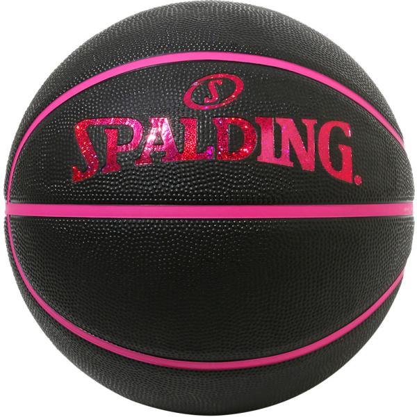 SPALDING スポルディング バスケット ホログラム ブラック×ピンク 6号球 84534J ギ...