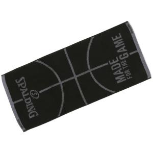 スポルディング SPALDING ジャカードタオル ボールモチーフ ブラック 抗菌防臭 吸水 今治産 バスケットボール ギフト プレゼント 贈り物 高品質 スポーツタオ