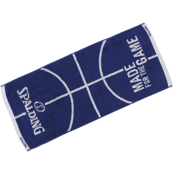 スポルディング SPALDING ジャカードタオル ボールモチーフ ブルー タオル スポーツタオル ...