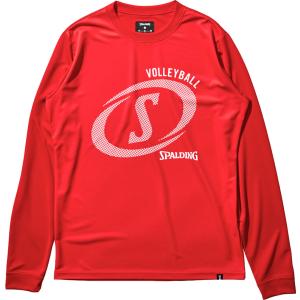 SPALDING スポルディング バレーボール ロングスリーブTシャツ ファスト S SMT22183V レッド｜spg-sports