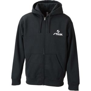 STIGA スティガ 卓球スウェット ZIPパーカー STIGAジップパーカーJP−II ブラック SSサイズ メンズ レデ