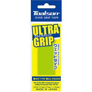 トアルソン Toalson ウルトラグリップ 1本入 アップルグリーン オーバーグリップ 上巻き用 ウェットタイプ トッププロ ビギナー 部活動 クラブ メンテ