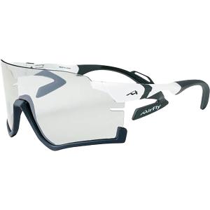 エアフライ Airfly 鼻パッドがないスポーツサングラス AF-306 C-3RE ホワイトマット 調光シルバーレンズレンズ装着 AF306C3