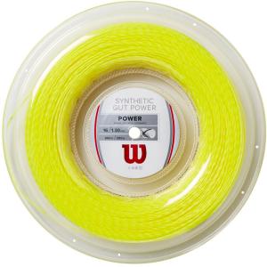 Wilson ウイルソン テニスストリングス SYNTHETIC GUT POWER 16 REEL イエロー WR8301404｜spg-sports