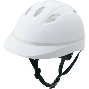 ゼット学校体育 通学用自転車ヘルメット 穴あき 反射テープ付 ホワイト TS06-IIシリーズ SG規格適合品 ベンチレーション サイズ調整 学校 児童 小学生
