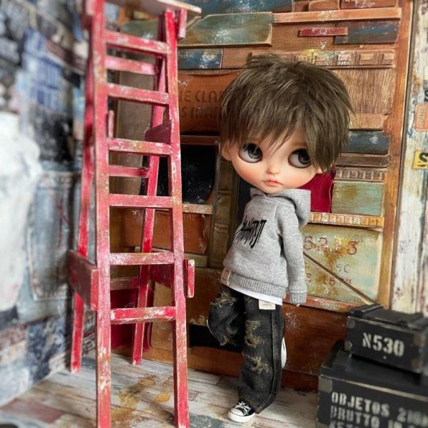 1/6Doll・ネオブライス用　SHIOHITSIJI 「レイヤード風パーカー・クラッシュデニムセッ...
