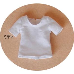 [20cmDoll・ミディブライス用] NEWTシャツ（無地/ホワイト）☆ネコポス可