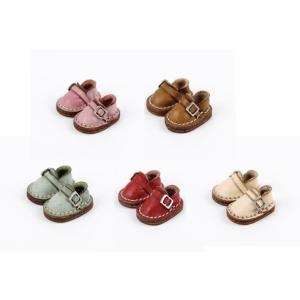 [20cmDoll・ミディブライス用]ステッチ入りバックルシューズ