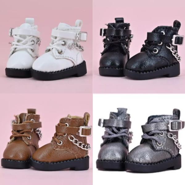 [20cmDoll・ミディブライス用]チェーン付きハイカットブーツ