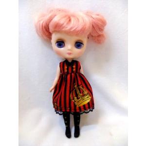 [20cmDoll・ミディブライス用]Blythe spicaオリジナルプリントワンピース(クラウン...
