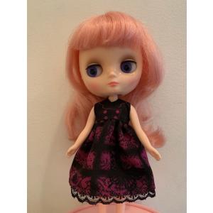 [20ｃｍDoll・ミディブライス用]　spicaオリジナルプリントワンピース(クリノリン）