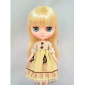 [20cmDoll・ミディブライス用]Blythe spicaオリジナルプリントワンピース6分袖(り...