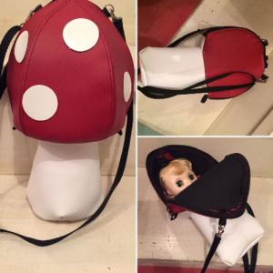 プチブライスアウトフィット 耳付きピクシー帽子セット/赤 プチブライス アウトフィット / きょうこの閃き遊園地 「かぶりもの