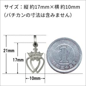 銀色透かしハートクラウン紋章のメダイユ パリ ...の詳細画像4