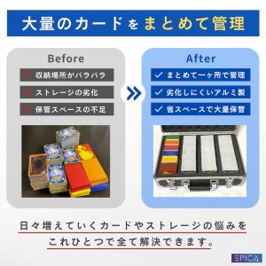 カード用 アタッシュケース 96枚収納 ポケカ 遊戯王 トレカ ローダー 鑑定品 トレカケース 収納 アタッシュケース デッキケース カード
