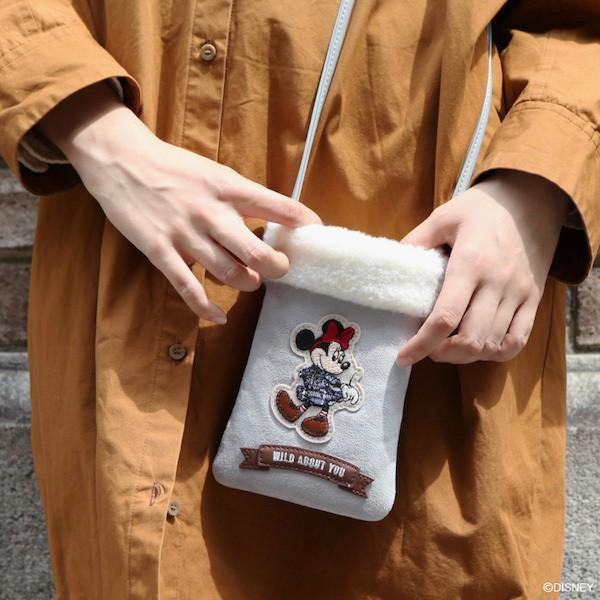 ミニショルダー レディース Accommode アコモデ DISNEY ディズニー ムートン風ミニポ...
