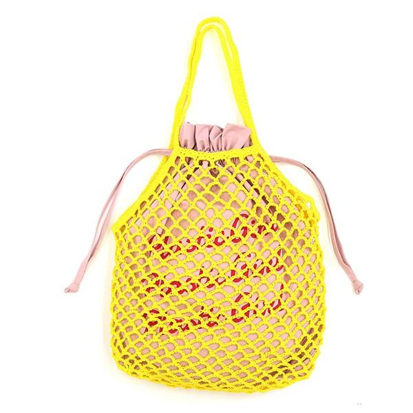 ネットバッグ メッシュバッグ Accommode アコモデ プラスチックガールクロッシェバッグ ピン...