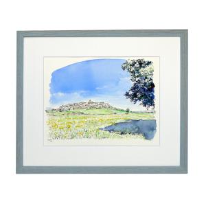 藤森悠二 水彩画 絵画 絵 ローマ・スペイン階段 イタリア ローマの休日