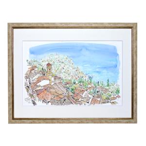 019】水彩(葦ペン画) 原画「イタリア・ベネチアの町」 : スピカ工房