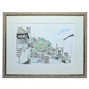 019】水彩(葦ペン画) 原画「イタリア・ベネチアの町」 : スピカ工房