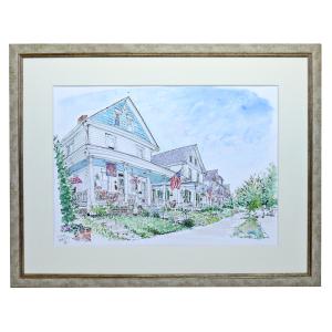 藤森悠二 水彩画 絵画 絵 ローマ・スペイン階段 イタリア ローマの休日