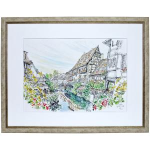 絵画　油絵　京都美山　（猿渡一根）　　【海・山】【油絵】【日本の風景】 楽天市場】絵画 油絵 京都美山 （猿渡一根） 送料無料 【海・山