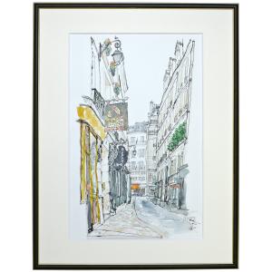 藤森悠二 水彩画 絵画 絵 ローマ・スペイン階段 イタリア ローマの休日