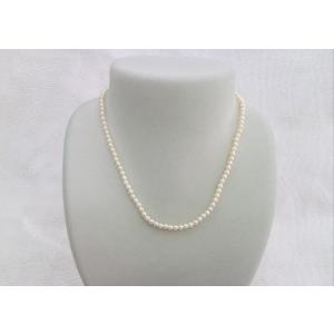 ツジモト真珠の けしのネックレス 1.5mm あこや本真珠 天然ケシ 5連