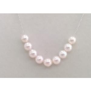 ツジモト真珠の けしのネックレス 1.5mm あこや本真珠 天然ケシ 5連