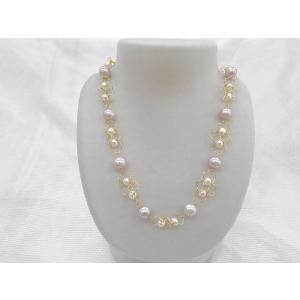 ステーション 淡水本真珠 美智子さま風ネックレス 12mm セミバロック