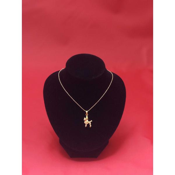 プードル　ゴールドカラーネックレス