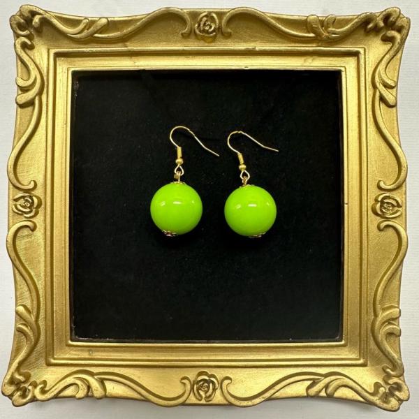 SpiceUp★Groovy オリジナル！アクリル玉ピアス☆ライムグリーン☆50年代ファッション♪