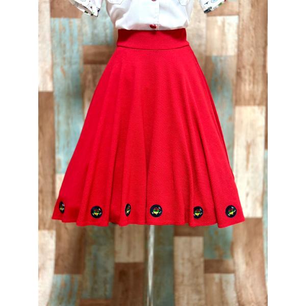 レコード盤ワッペンサーキュラースカート