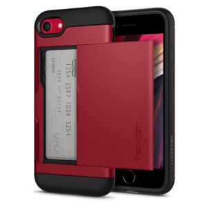 iPhone SE [第2世代] / iPhone8 / 7 ケース Spigen スリム・アーマー CS 耐衝撃 MIL規格取得 Qi充電 ICカード収納