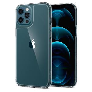 iPhone 12 Pro Max ケース Spigen ガラスケース クォーツ・ハイブリッド 全面クリア 背面強化ガラス 耐衝撃 Qi充電 ワイヤレス充電