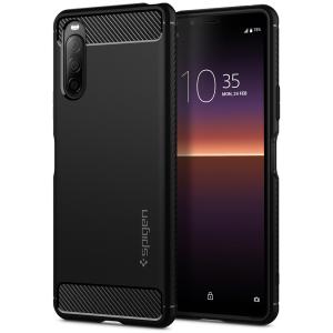 Xperia 10 II ケース Spigen ラギッド・アーマー ストラップホール付き [ SO-41A / SOV43 ] 対応 薄型 軽量 シュピゲン ACS01382