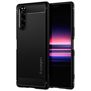 Xperia 5 ケース Spigen [ SO-01M / SOV41 ] ラギッド・アーマー TPU 耐衝撃 米軍MIL規格取得 衝撃吸収 指紋防止 シュピゲン ACS00369